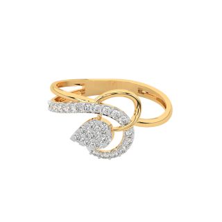 Treble Round Diamond Engagement Ring